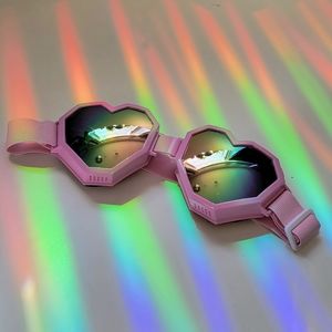 Heart Shaped Mirrored Goggles